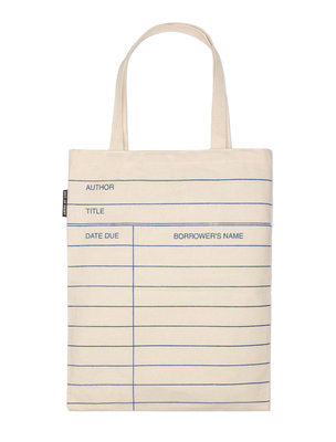 Library Card (Natural) Tote Bag-Lifestyle and Leisure-買書書 BuyBookBook