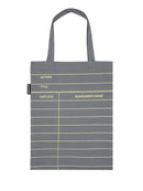 Library Card (Gray) Tote Bag-Lifestyle and Leisure-買書書 BuyBookBook