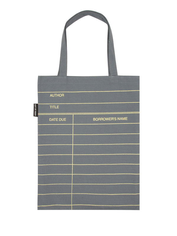 Library Card (Gray) Tote Bag-Lifestyle and Leisure-買書書 BuyBookBook