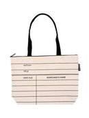 Library Card Zippered Market Tote-Lifestyle and Leisure-買書書 BuyBookBook