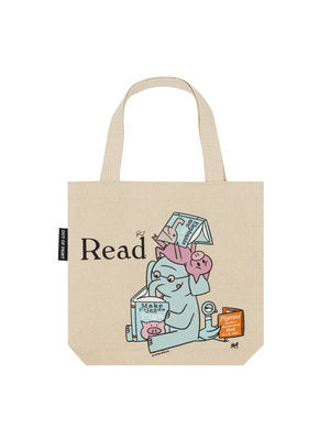 ELEPHANT & PIGGIE Read Mini Tote Bag-Lifestyle and Leisure-買書書 BuyBookBook