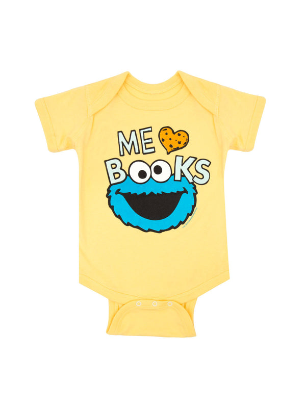 Sesame Street Cookie Monster: Me Love Books Baby Bodysuit - 6 Mo-Lifestyle and Leisure-買書書 BuyBookBook