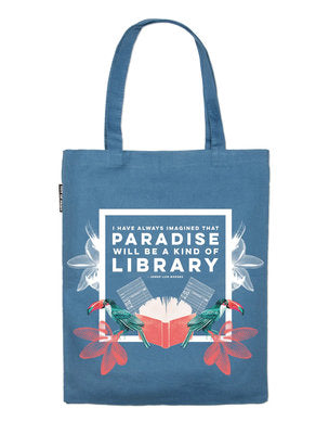 Jorge Luis Borges: Paradise Tote Bag-Lifestyle and Leisure-買書書 BuyBookBook