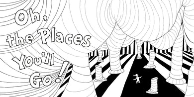 Dr. Seuss's Oh, the Places You'll Go! Coloring Book US - Paperback / softback