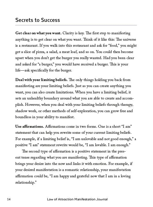 Law of Attraction Manifestation Journal US - Paperback / softback