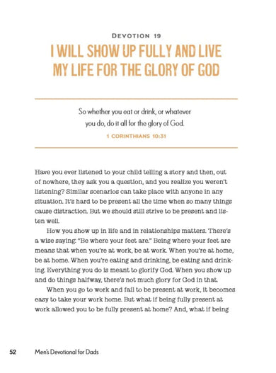Men's Devotional for Dads US - Paperback / softback