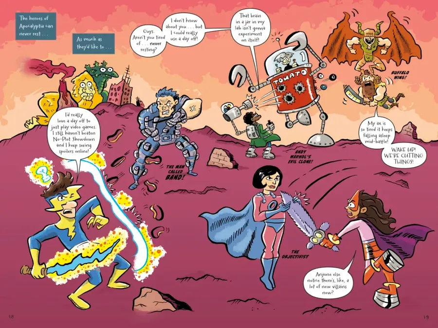 The Last Comics on Earth: Too Many Villains! US - Hardback