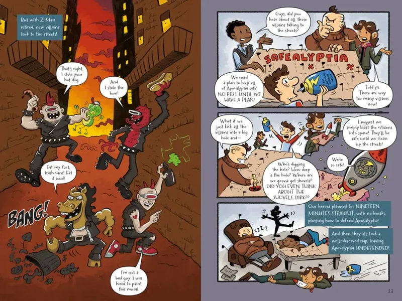 The Last Comics on Earth: Too Many Villains! US - Hardback