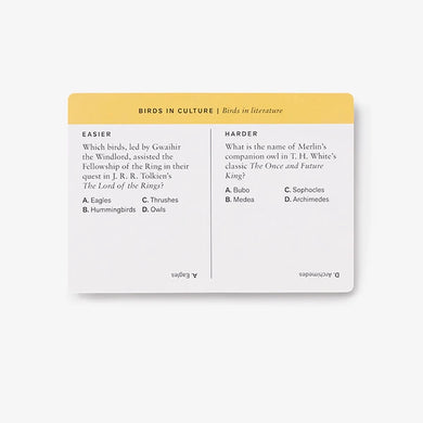 Sibley Birder's Trivia: A Card Game US - Cards