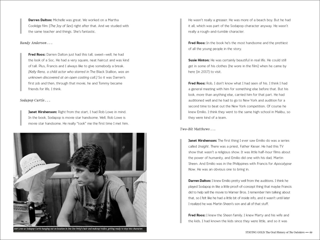 Staying Gold: The Oral History of The Outsiders US - Hardback