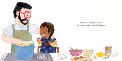 Happy Shabbat from Daddy, Papa, and Me interior 2 (ISBN 9780593651353)