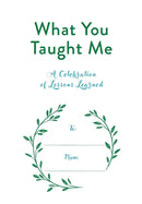 What You Taught Me US - Hardback