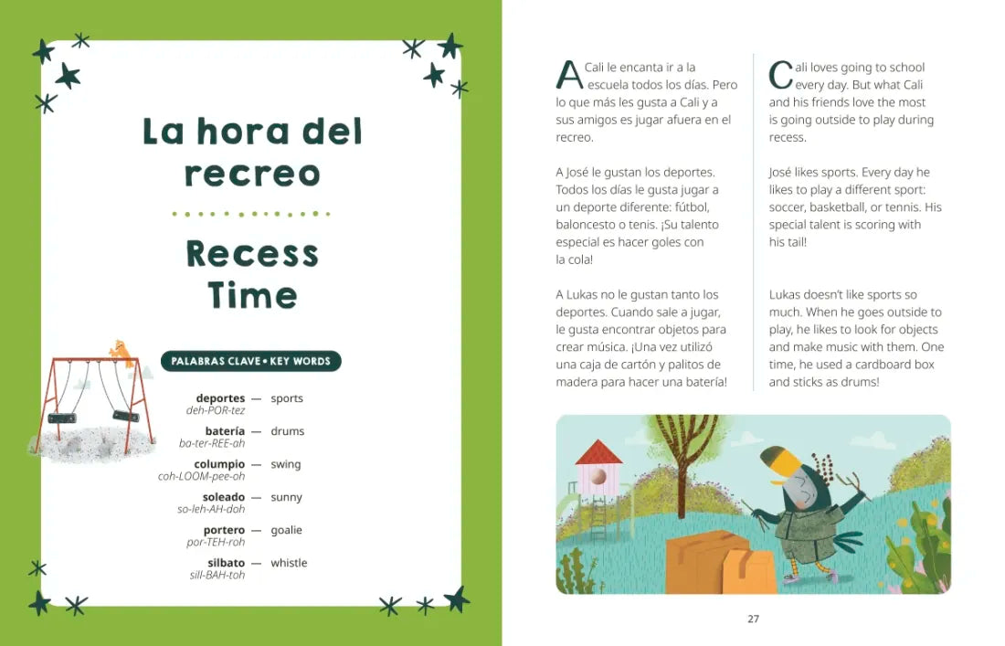 Cali's Fun Bilingual Tales: 5-Minute Stories in Spanish and English US - Paperback / softback