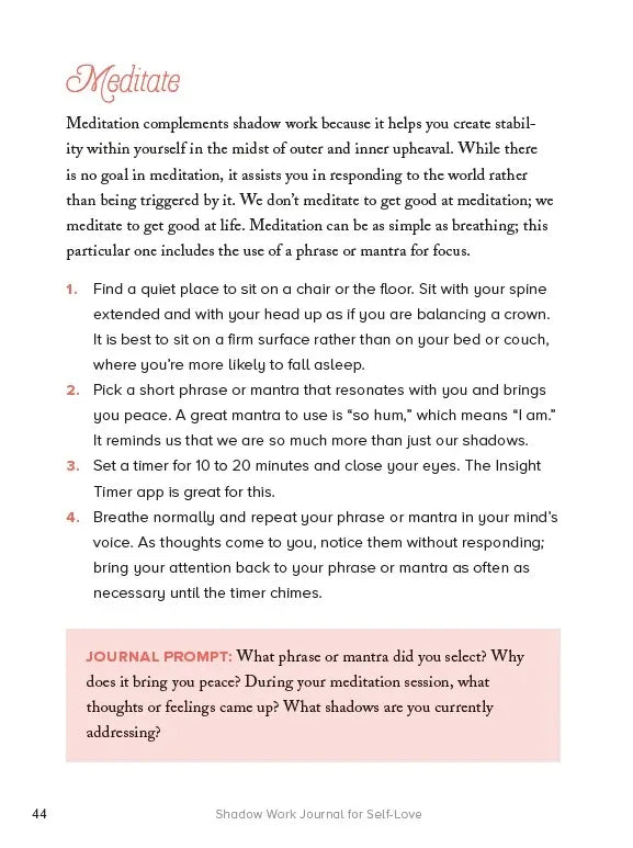 Shadow Work Journal for Self-Love US - Paperback / softback
