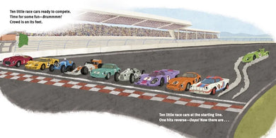 10 Little Race Cars US - Board book
