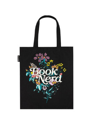 Book Nerd Floral Tote Bag-Lifestyle and Leisure-買書書 BuyBookBook