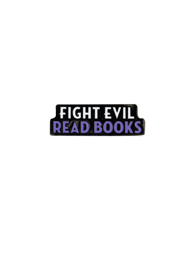 Fight Evil, Read Books Enamel Pin-Lifestyle and Leisure-買書書 BuyBookBook