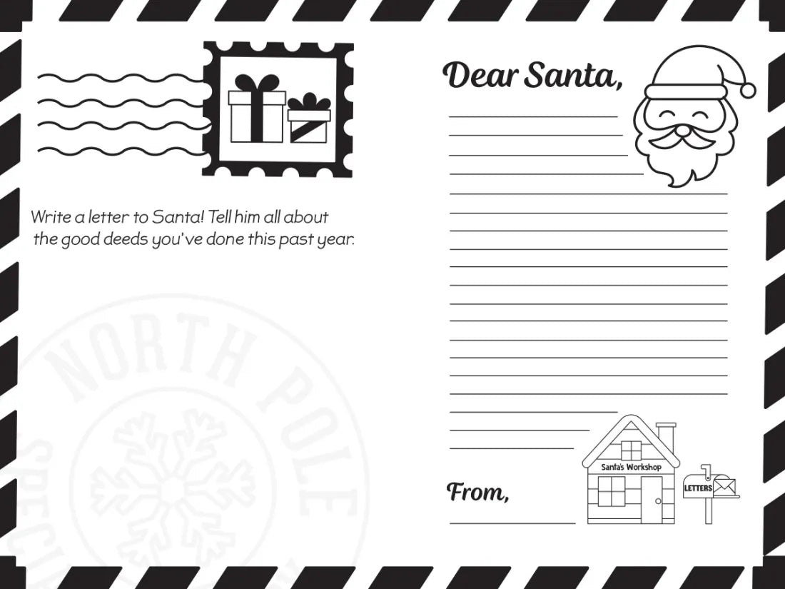 Dear Santa: A Christmas Wish List and Gratitude Journal for Kids US - Paperback / softback