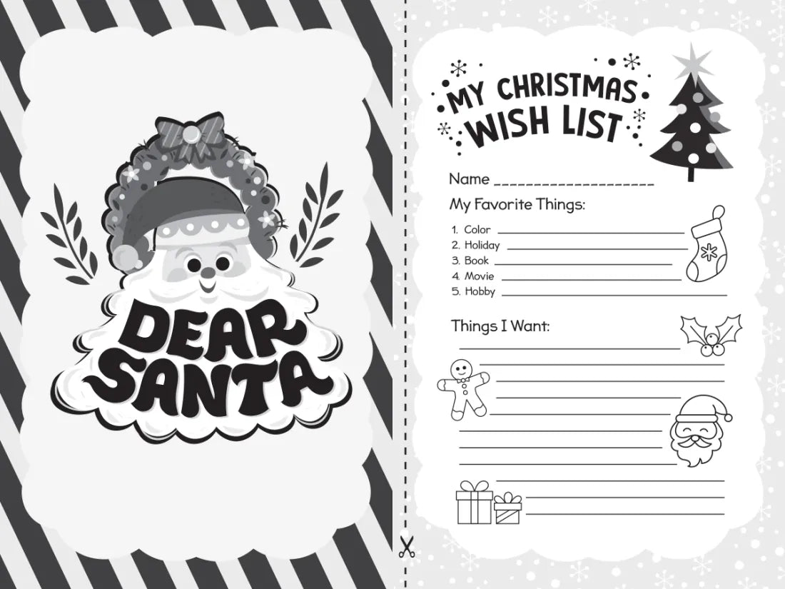 Dear Santa: A Christmas Wish List and Gratitude Journal for Kids US - Paperback / softback