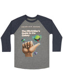 The Hitchhiker's Guide to the Galaxy (Indigo) Unisex 3/4 Sleeve Raglan XX-Large-Lifestyle and Leisure-買書書 BuyBookBook