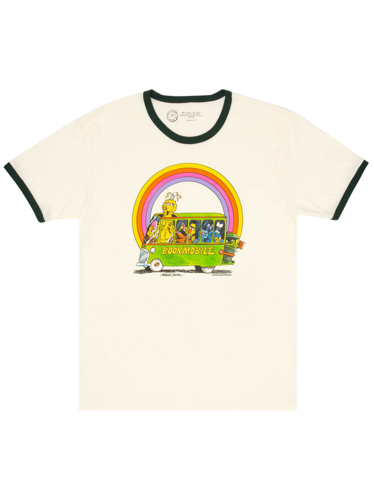 Sesame Street: Bookmobile Unisex Ringer T-Shirt X-Large