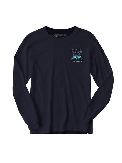 Pete the Cat: Read Books Drink Coffee Stay Groovy Unisex Long Sleeve XX-Large cover (ISBN 9780593763957)