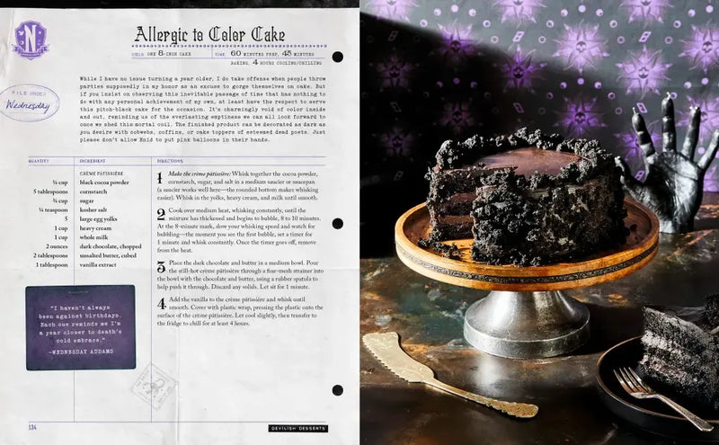 The Official Wednesday Cookbook US - Hardback