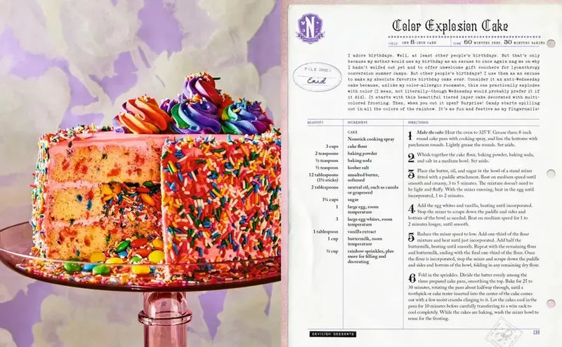 The Official Wednesday Cookbook US - Hardback