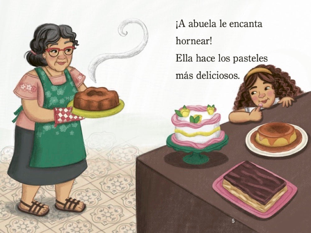 Horneando con mi abuelita (Baking with Mi Abuelita Spanish Edition) interior 1 (ISBN 9780593812389)