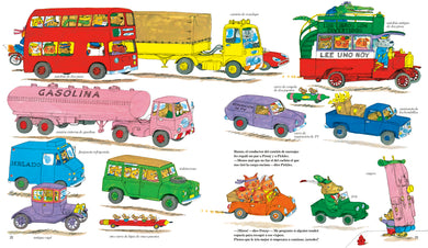 Carros y camiones de Richard Scarry (Richard Scarry's Cars and Trucks and Things that Go Spanish Edition) interior 2 (ISBN 9780593815182)