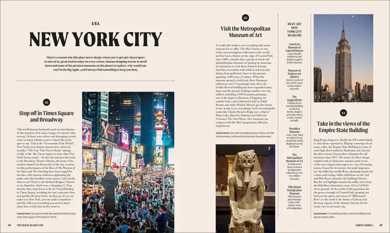 The Travel Bucket List US - Hardback