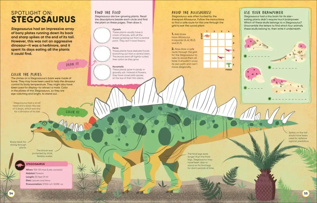 Brain Booster Dinosaurs and Other Prehistoric Creatures US - Paperback / softback