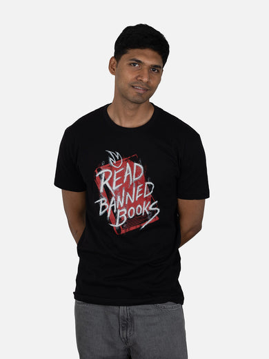 Read Banned Books (Graffiti Art) Unisex T-Shirt Small interior 1 (ISBN 9780593894002)