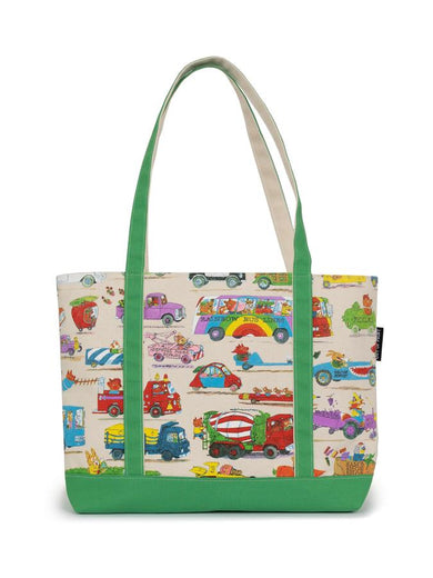 Richard Scarry: Cars and Trucks and Things That Go Large Zippered Tote-Lifestyle and Leisure-買書書 BuyBookBook