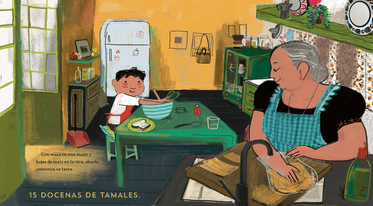 Tamales para Navidad (Tamales for Christmas Spanish Edition) interior 2 (ISBN 9780593897515)