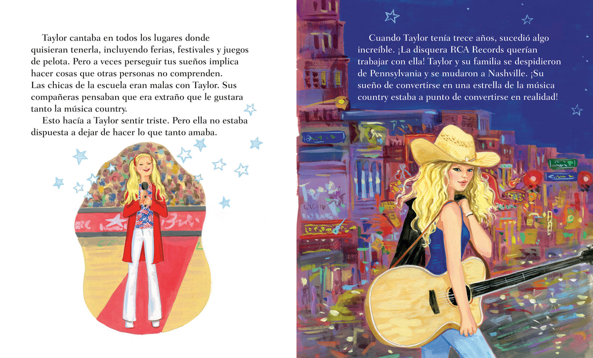 Mi Little Golden Book sobre Taylor Swift (My Little Golden Book About Taylor Swift Spanish Edition) interior 1 (ISBN 9780593899373)