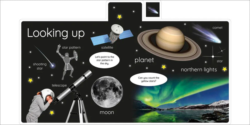 My First Space: Letâ€™s Zoom Up to the Stars! US - Board book
