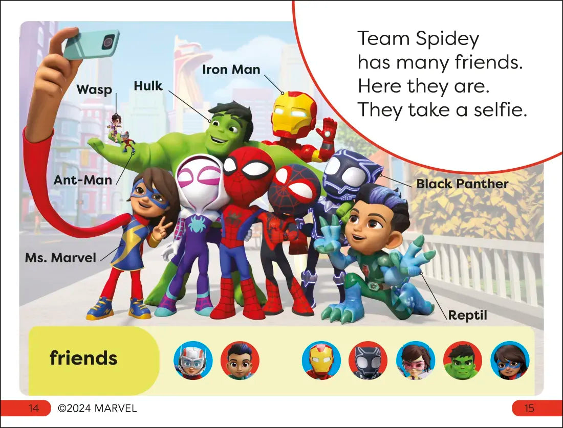 DK Super Readers Pre-Level Marvel Spidey and His Amazing Friends Go Team Spidey! US - Hardback