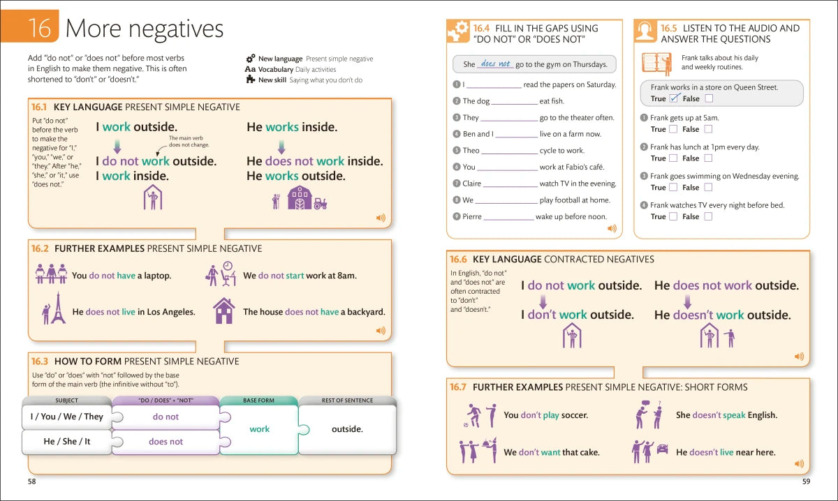 English for Everyone Course Book Level 1 Beginner US - Hardback