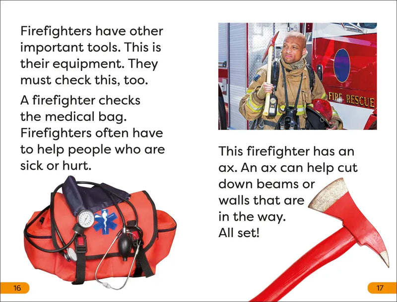 DK Super Readers Level 1 A Day in the Life of a Firefighter US - Hardback