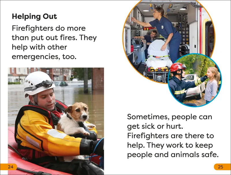 DK Super Readers Level 1 A Day in the Life of a Firefighter US - Hardback