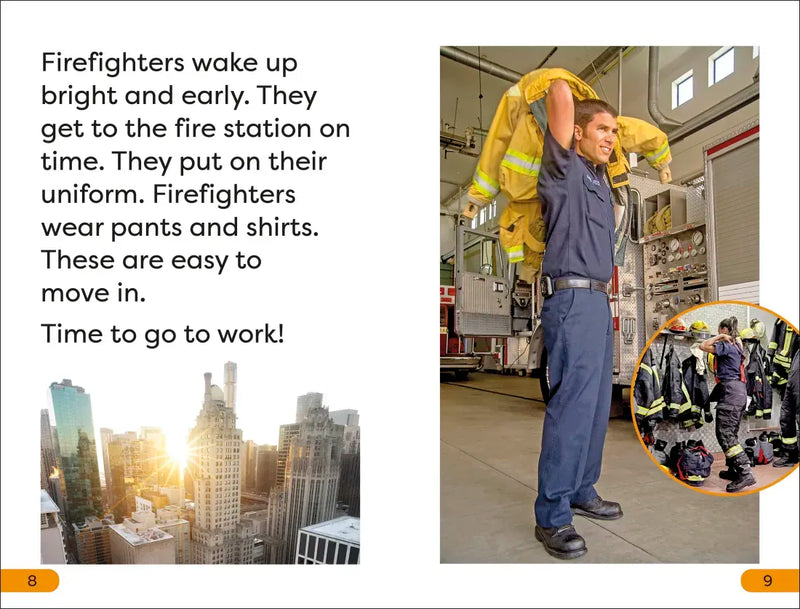 DK Super Readers Level 1 A Day in the Life of a Firefighter US - Hardback