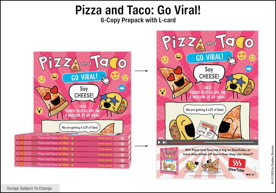 Pizza and Taco: Go Viral! 6-Copy Prepack with L-Card Spring 2026-Graphic novel / Comic book / Manga: genres-買書書 BuyBookBook