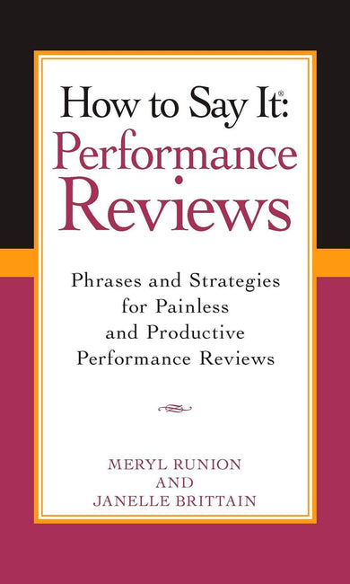 How To Say It Performance Reviews-Self-help/ personal development/ practical advice-買書書 BuyBookBook