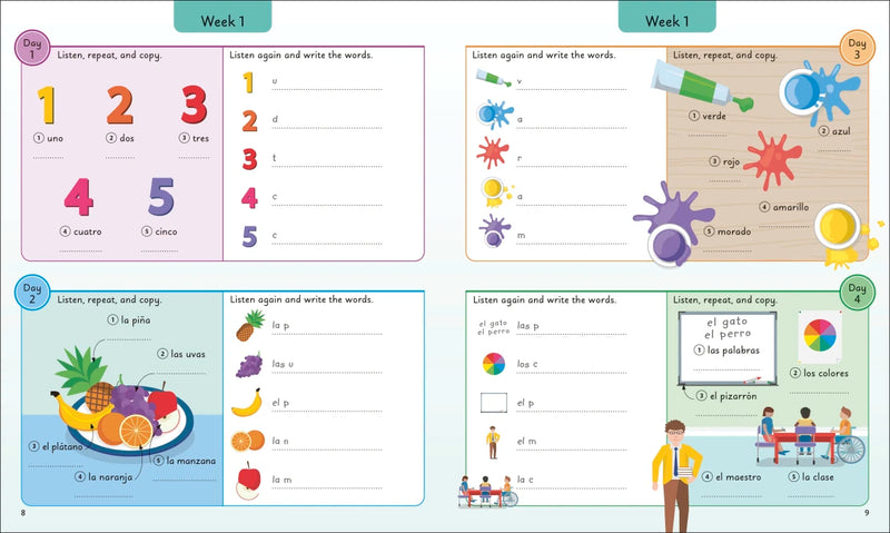 Spanish for Everyone Junior: 5 Words a Day US - Book