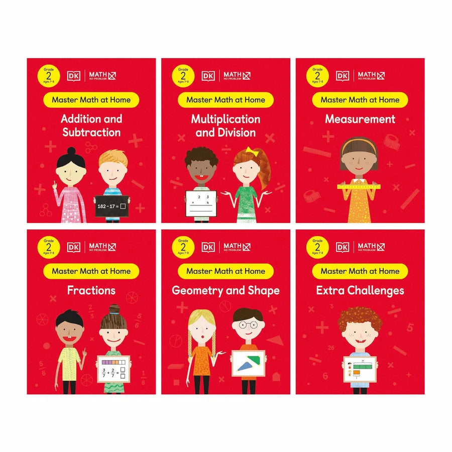 Math - No Problem! Collection of 6 Workbooks, Grade 2 Ages 7-8-Education-買書書 BuyBookBook