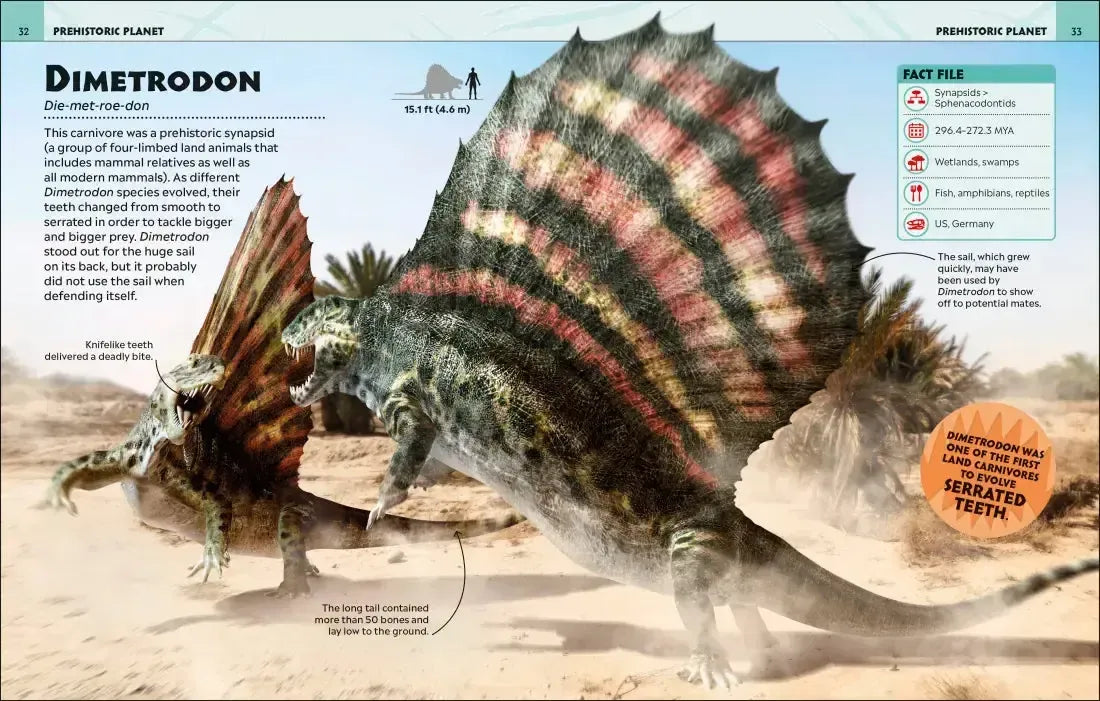 Extraordinary Dinosaurs and Other Prehistoric Life Visual Encyclopedia US - Hardback