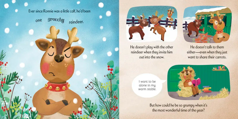 The Grumpy Reindeer US - Board book
