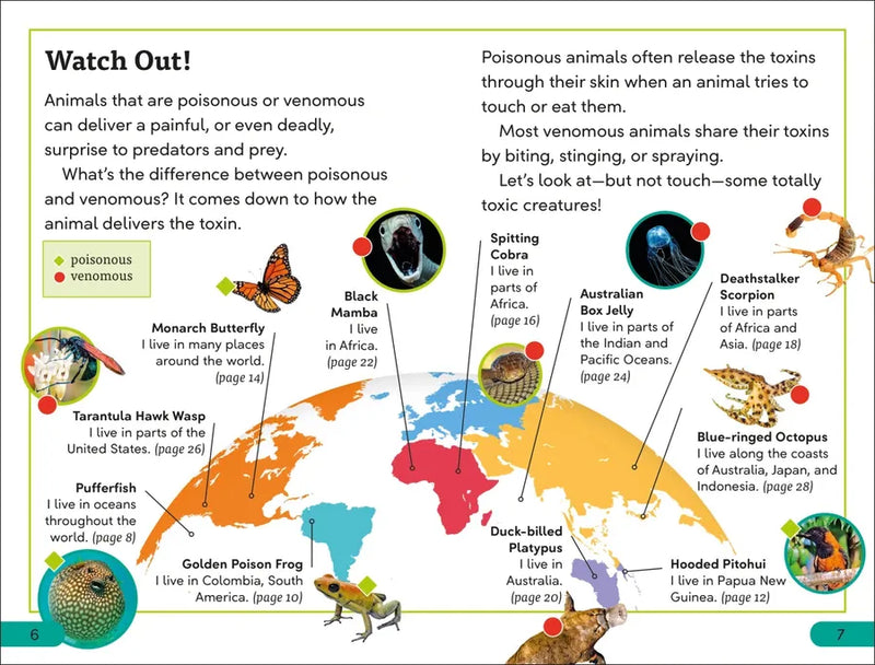 DK Super Readers Level 3 Poisonous and Venomous Animals US - Paperback / softback