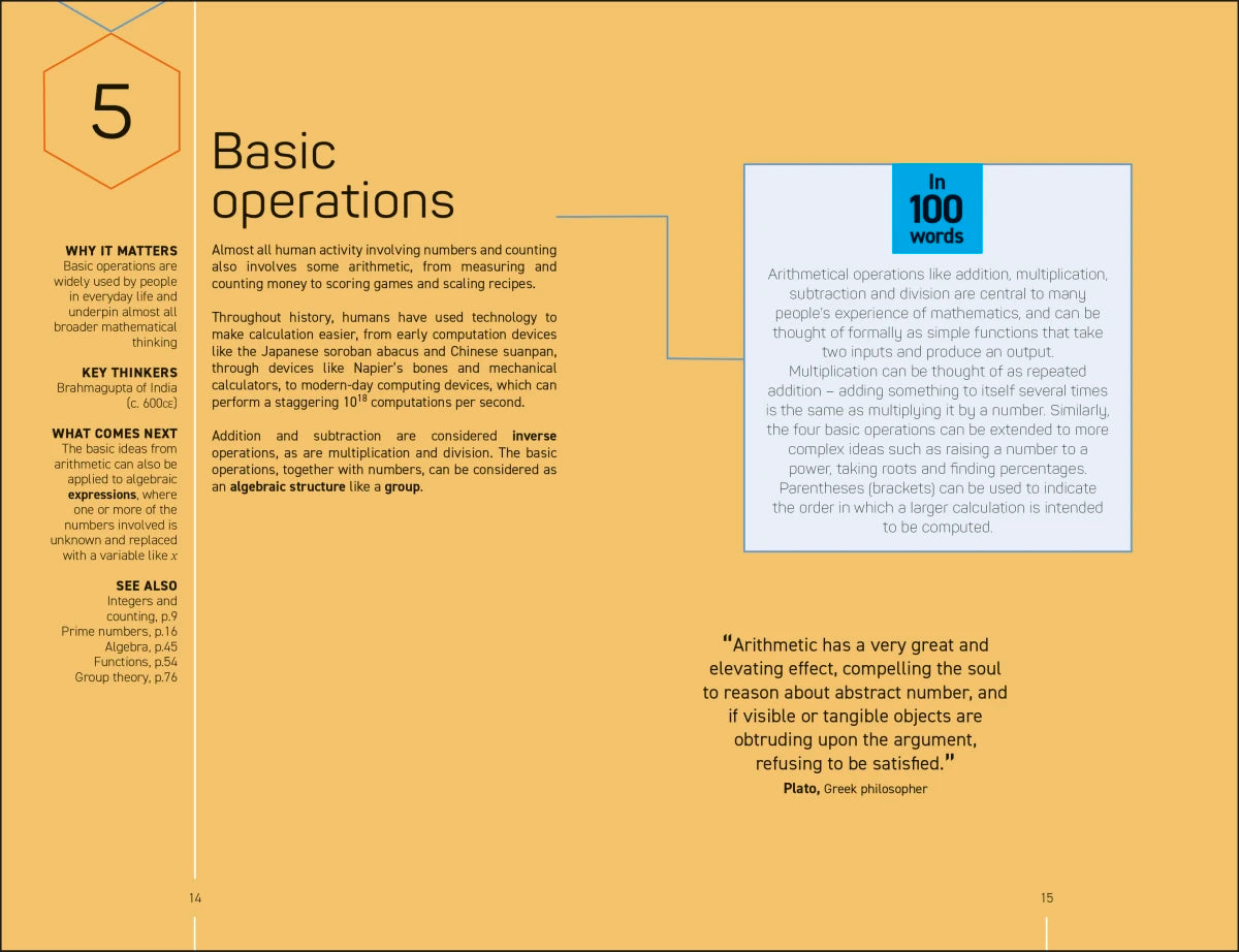 Math 100 Ideas in 100 Words US - Hardback